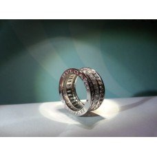 Сребърен пръстен с багети, модел на BVLGARI