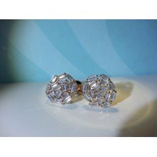 Сребърни обеци Слънце