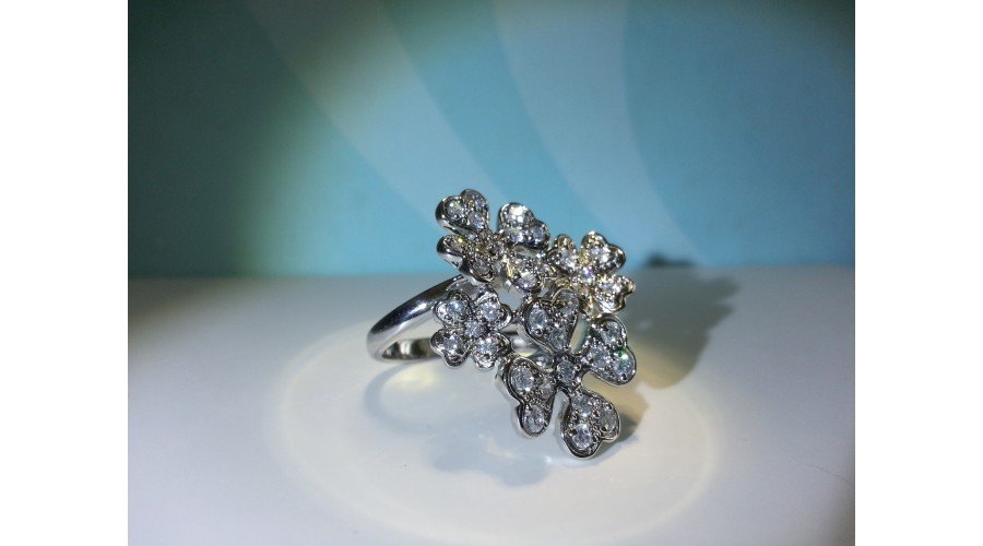 Сребърен пръстен Цвете