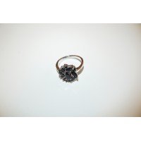 Сребърен пръстен с естествен сапфир